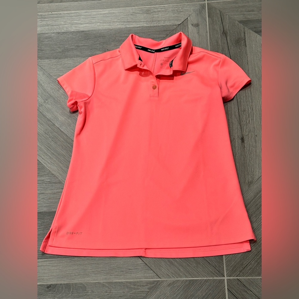 Nike Golf Dri-FIT Bright Pink Girl’s Polo Shirt, L